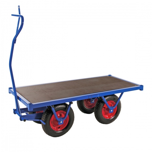 Kongamek Schwerlastwagen 2000x1000x460mm mit Feststellbremse und Ziehgriff Ø400mm Pannensicher 1500kg Tragkraft