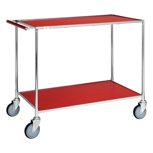 Kongamek Tischwagen in rot, verzinkt mit Komfort- Griff 1000x580x850mm