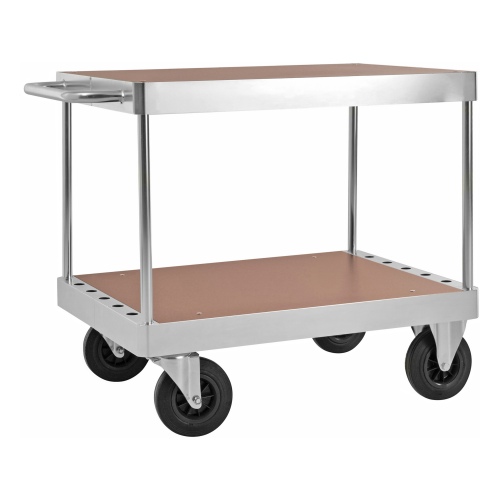 Kongamek Tischwagen verzinkt wahlweise mit Bremse und Ladeflächen aus MDF