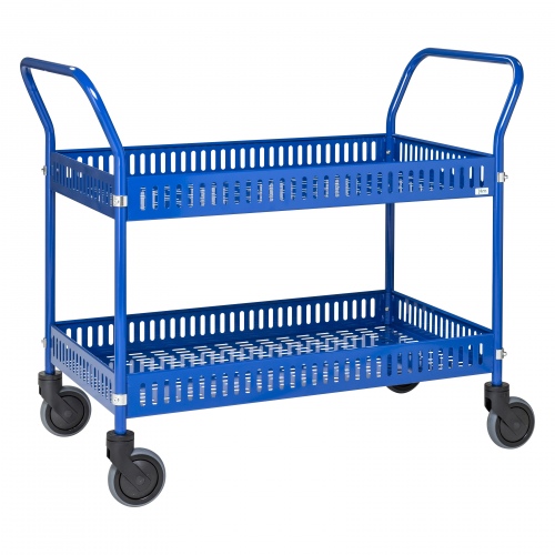 Kongamek Tischwagen mit Rand 1130x550x940mm Ladefläche in blau ohne Bremse