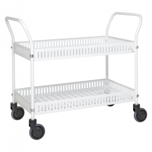 Kongamek Tischwagen mit Rand 1130x550x940mm Ladefläche in weiss mit Bremse