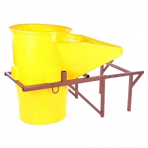 Schuttrutschen-Set Basis-Set gelb mit Trichter und Halterung bis 5,5mm Wandstärke 1m