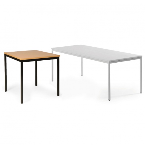 Protaurus Allzweck-Tisch ECO aus beschichtetem Stahl/Kunststoff mit Sperrholz in schwarz oder lichtgrau