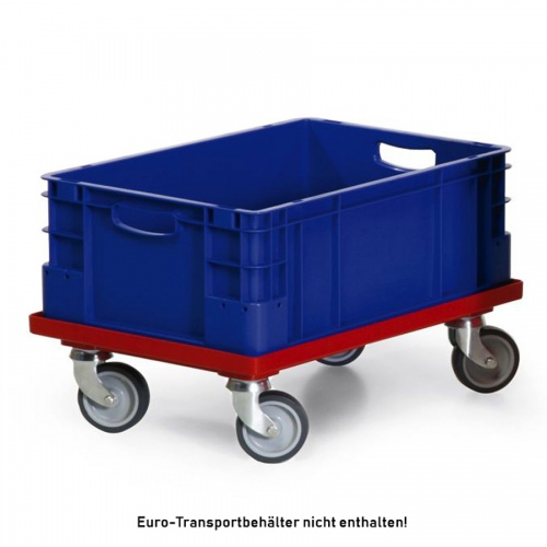 Protaurus Fahrrahmen ABS rot mit 200kg Traglast für Euro-Transportbehälter