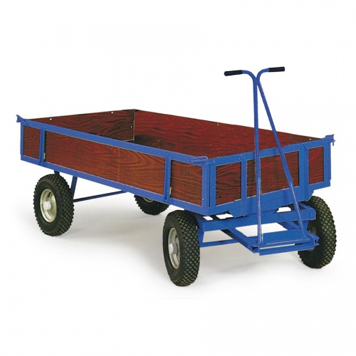 Protaurus Handpritschenwagen mit Bordwänden 1250x800mm Luft Rollenlager