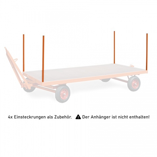 Rollcart 4x Einsteckrungen für Industrieanhänger als Zubehör