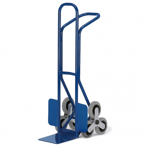 Rollcart Junior-Treppenkarre aus Stahlrohr mit dreiarmigen Radsternen, Schaufelbreite 250mm