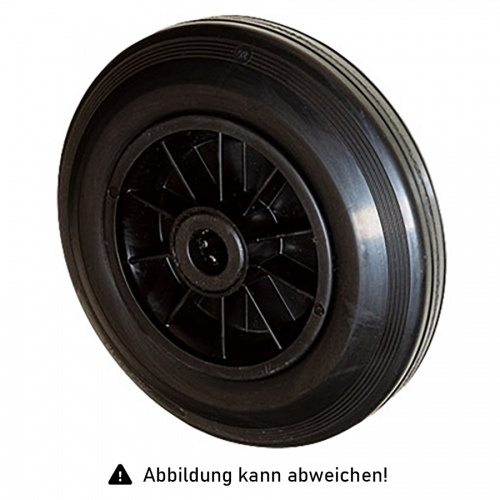 Rollcart Vollgummi-Rolle Ø100x30mm in schwarz 70kg Tragkraft