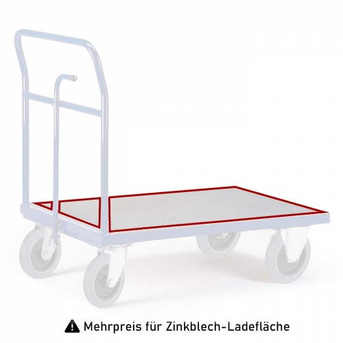 Rollcart Zinkblech -Ladefläche als Mehrpreis