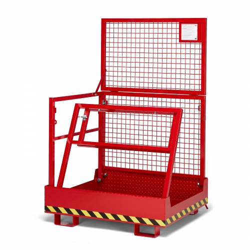 R+R Industrietechnik Arbeitskorb Typ RAK-Compact 1200x1080x1910mm RAL 3000 Feuerrot