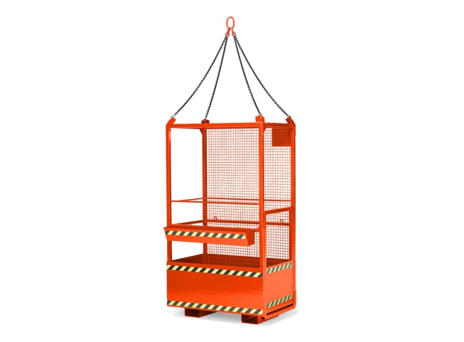 R+R Industrietechnik Arbeitskorb Typ RAK-Kranbar 1200x800x2200mm RAL5010 Enzianblau
