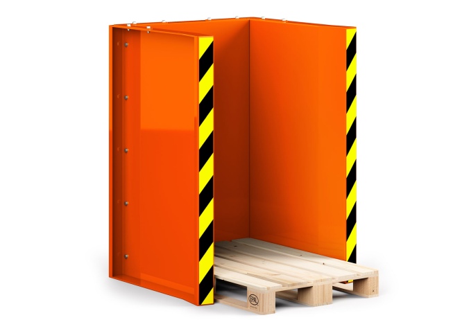 RR Industrietechnik Paletten Stapel Station RPS-10 BxTxH 1020x945x1425 mm RAL 2004 Reinorange