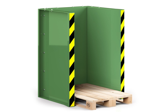 RR Industrietechnik Paletten Stapel Station RPS-10 BxTxH 1020x945x1425 mm RAL 6011 Resedagrün