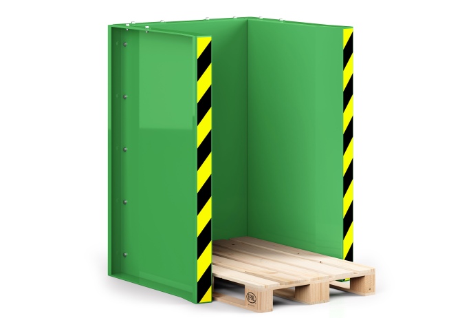 RR Industrietechnik Paletten Stapel Station RPS-10 BxTxH 1020x945x1425 mm RAL 6018 Gelbgrün