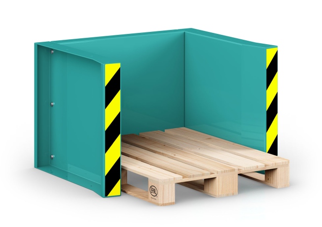 RR Industrietechnik Paletten Stapel Station RPS-05 BxTxH 1020x945x740 mm RAL 5018 Türkisblau