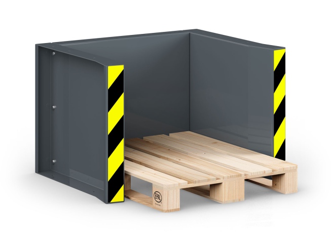 RR Industrietechnik Paletten Stapel Station RPS-05 BxTxH 1020x945x740 mm RAL 7005 Mausgrau