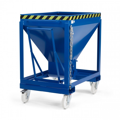 RR Industrietechnik Silowagen Typ RSLF 600dm³ fahrbar RAL 5010 Enzianblau
