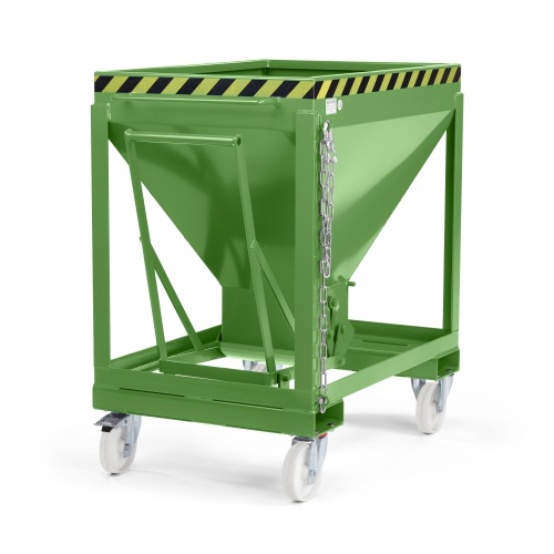 RR Industrietechnik Silowagen Typ RSLF 375dm³ fahrbar RAL 6011 Resedagrün