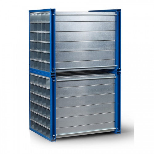 RR Industrietechnik Wabenregal RWR-16/1 1000x1000x1000mm mit 16 Fächern RAL 5010 Enzianblau