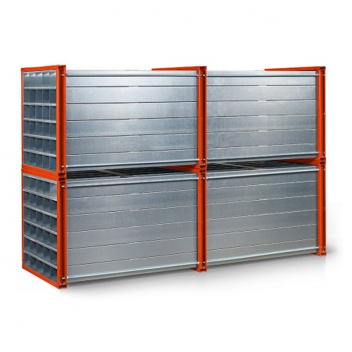 RR Industrietechnik Wabenregal RWR-20/3 3000x1000x1000mm mit 20 Fächern RAL 2004 Reinorange