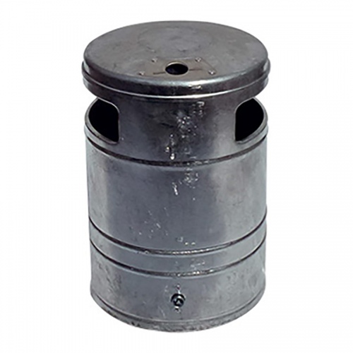 Schake Abfallbehälter mit Ascher und Standpfosten 1300mm 40l Volumen feuerverzinkt