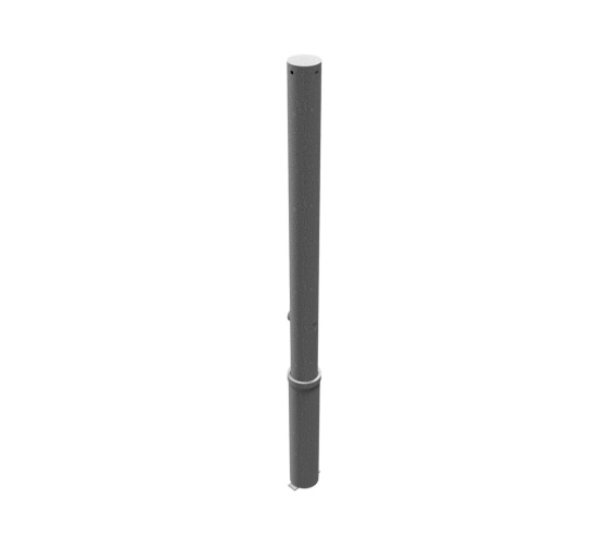 Schake Absperrpfosten herausnehmbar aus Stahlrohr verzinkt Ø76x2,9mm mit Dreikantverschluss und Stahlkappe 900mm Überflur