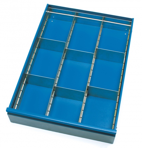 Fetra Schubladen-Einteilungs-Set aus verzinktem Stahlblech für Schubladenschränke