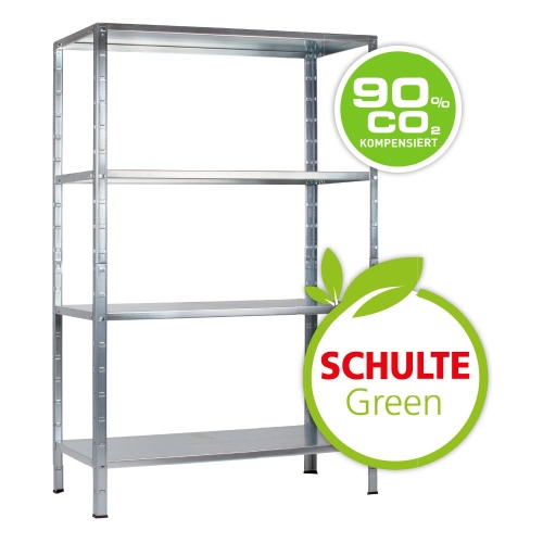 Schulte Stecksystem Fachbodenregale mit Metallböden bis 65kg Fachlast