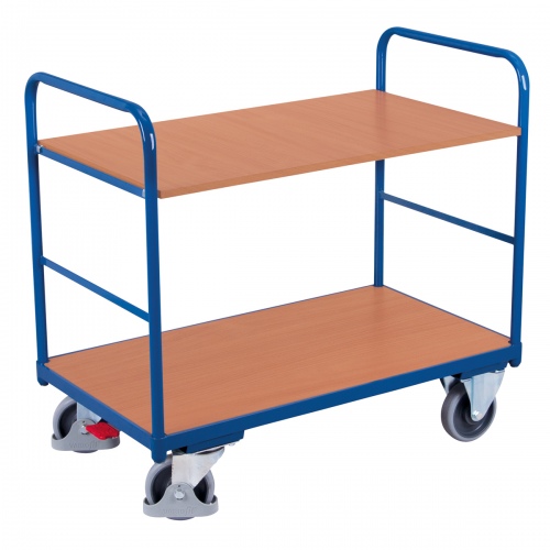 VARIOfit Etagenwagen, niedrig mit 2 Ladeflächen 850x500mm