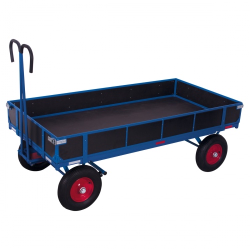 VARIOfit Handpritschenwagen mit Bordwand und Luftbereifung, bis 1250kg Traglast 1185x780mm