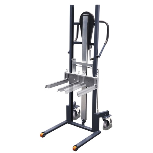 VARIOfit Materialheber inkl. verstellbarer Gabelzinken mit Bereifung aus thermoplastischem Gummi Anthrazitgrau