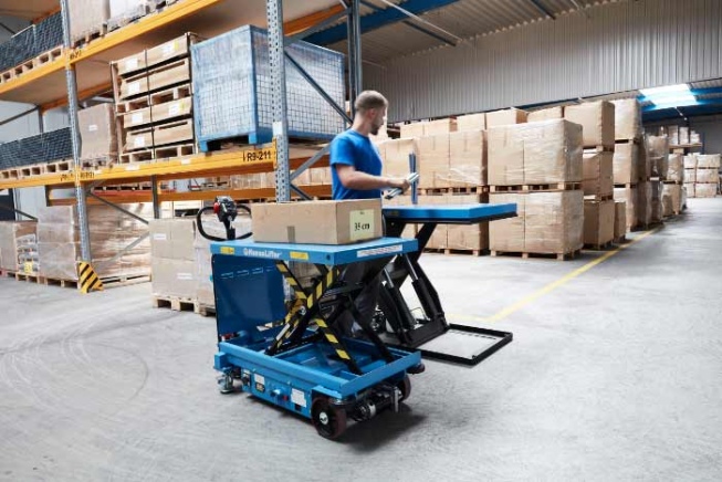 Hanselifter elektrischer Hubtischwagen E-SPA500 Hubhöhe 535mm Tragkraft 500kg