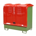 Bauer Gefahrstoff-Depot GD-B für Außenbereich mit Spritzschutzwand und GFK-Haube, Resedagrün-small