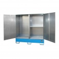 Bauer Gefahrstoff-Schrank GS-2, abschließbar, für max. 2x200l Fässer, Lichtblau-small
