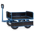 Fetra Handpritschenwagen mit Bordwänden und Polyurethanbereifung, 1140x740mm Ladefläche 750kg Tragkraft-small