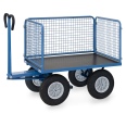 Fetra Handpritschenwagen mit Drahtgitterwänden und Polyurethanbereifung, 1135x795mm Ladefläche 750kg Tragkraft-small