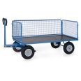Fetra Handpritschenwagen mit Drahtgitterwänden und Polyurethanbereifung, 1935x995mm Ladefläche 750kg Tragkraft-small