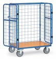 Fetra Paketwagen mit 3 Drahtgitterwänden und 1 Drahtgittertür, 1500 mm hoch-small