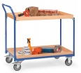Fetra Tischwagen mit Holzwerkstoffplatten und 2 Kästen aus Holz 850x500mm Ladefläche-small