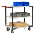 FIMM Tischwagen mit umklappbaren Bügel 3 Etagen Ladefläche 850x495mm Tragkraft 250kg FIMM Tischwagen mit umklappbaren Bügel 3 Etagen Ladefläche 850x495mm Tragkraft 250kg-small