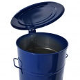 Kongamek Abfallbehälter in blau aus Blech mit Fußpedal 30l Volumen-small