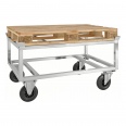Kongamek Palettenwagen verzinkt und verschweißt 700mm hoch ohne Bremse für Paletten 1200x800mm-small