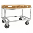 Kongamek Palettenwagen verzinkt und verschweißt, höhenverstellbar 700mm hoch ohne Bremse für Paletten 1200x800mm-small