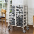 Kongamek Tablettwagen 720x430x1095mm pulverbeschichtet mit Platz für 14 Tabletts-small