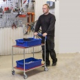 Kongamek Tischwagen wahlweise mit Bremse 760x430mm Ladefläche in Holzoptik-small