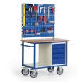 Protaurus Werkbankwagen mit 3 Lochplatten, 950mm hoch Protaurus Werkbankwagen mit 3 Lochplatten, 950mm hoch-small