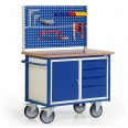 Protaurus Werkbankwagen mit 2 Lochplatten, 650mm hoch Protaurus Werkbankwagen mit 2 Lochplatten, 650mm hoch-small