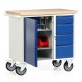 Protaurus fahrbare Werkbank Serie 300 mit Schrankfach und 4 Schubladen Protaurus fahrbare Werkbank Serie 300 mit Schrankfach und 4 Schubladen-small