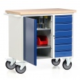 Protaurus fahrbare Werkbank Serie 300 mit Schrankfach und 6 Schubladen Protaurus fahrbare Werkbank Serie 300 mit Schrankfach und 6 Schubladen-small