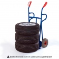 Rollcart Reifenkarre mit Rückwand aus Flacheisen Schaufelbreite 500mm Vollgummi/Luft-small